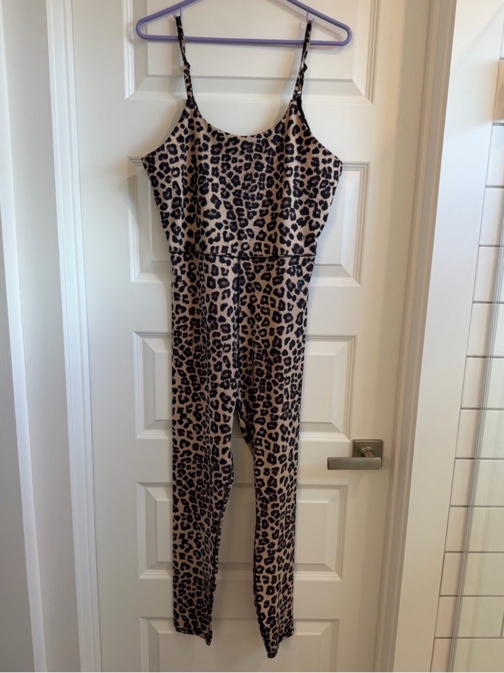 Good American Performance Leopard Print Jumpsuit